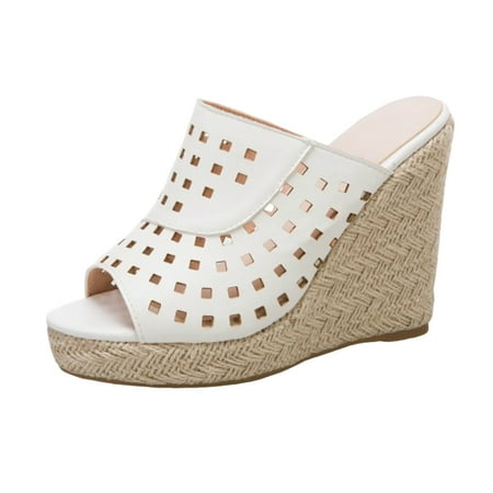 LIANGP Women s Sandals Ladies Fashion Summer Solid Color Hollowed Out Leather Open Toe Sloping Heel Thick Sole Sandals Women s Shoes White Size 7.5
LIANGP Women s Sandals Ladies Fashion Summer Solid Color Hollowed Out Leather Open Toe Sloping Heel Thick Sole Sandals Women s Shoes White Size 7.5