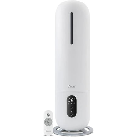 Crane Ultrasonic Cool Mist Tower Humidifier 2 Gallon White EE-6917