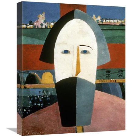 22 in. Farmers Head Art Print - Kazimir Malevich