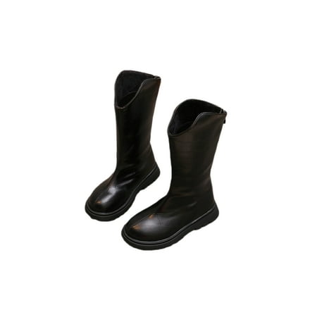 Lacyhop Girls School Non-Slip Flat Mid Calf Boots Toddler Walking Comfort Round Toe Leather Bootie Breathable Solid Booties Black 10C
Lacyhop Girls School Non-Slip Flat Mid Calf Boots Toddler Walking Comfort Round Toe Leather Bootie Breathable Solid Booties Black 10C
