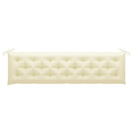 Garden Bench Cushion Cream White 78.7 x19.7 x2.8 Fabric