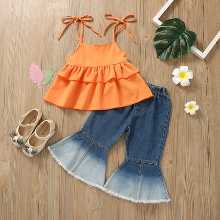 children s clothing on sale Girls Clothing Striped Suspenders Denim Flared Pants 2 Piece Girls Suit Set
children s clothing on sale Girls Clothing Striped Suspenders Denim Flared Pants 2 Piece Girls Suit Set