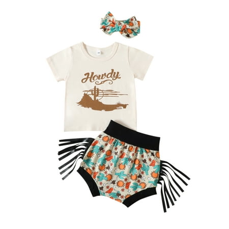 Mubineo Baby Girls Shorts Set Short Sleeve Letters Print T-shirt Cactus Print Shorts with Bowknot Hairband
Mubineo Baby Girls Shorts Set Short Sleeve Letters Print T-shirt Cactus Print Shorts with Bowknot Hairband