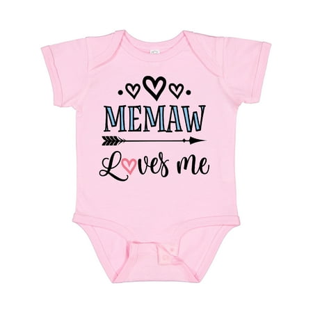 Inktastic Memaw Grandma Loves Me Gift Baby Girl Bodysuit