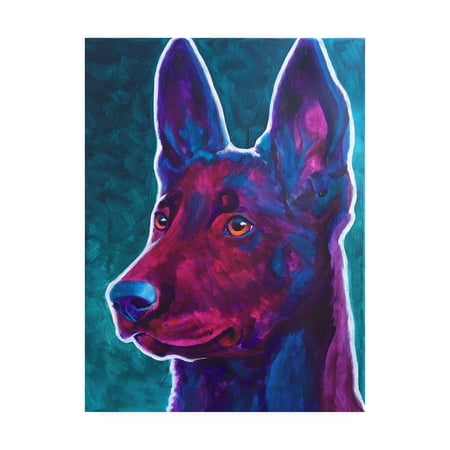 Trademark Fine Art 'Belgian Malinois Burgundy' Canvas Art by DawgArt