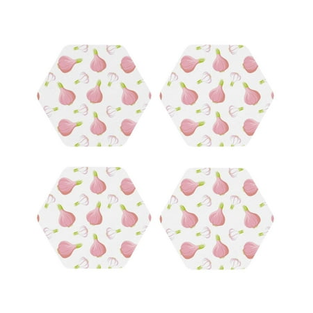 Coasters Set of 4 - Onion Pattern cartoon Drink Coasters for Tabletop Protection Leather Coasters for Living Room Decor and Housewarming Gift Hexagon
Coasters Set of 4 - Onion Pattern cartoon Drink Coasters for Tabletop Protection Leather Coasters for Living Room Decor and Housewarming Gift Hexagon