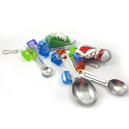 Parrot Bird Bite Toy Stainless Steel Spoon Scoop Sneakers Hanging Shoe String To
Parrot Bird Bite Toy Stainless Steel Spoon Scoop Sneakers Hanging Shoe String To