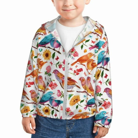 Lukts Flowers Birds And Butterflies Print Children s Long-Sleeved Sun Protection Clothing Hooded Sweatshirts for Boys and Girls Outdoor Sports-18 Months
Lukts Flowers Birds And Butterflies Print Children s Long-Sleeved Sun Protection Clothing Hooded Sweatshirts for Boys and Girls Outdoor Sports-18 Months
