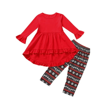 Yinyinxull Kids Baby Girls Christmas Clothes Sets Long Sleeve Ruffle Dress Tops Print Pants Outfits Red Snowflake 3-4 Years
Yinyinxull Kids Baby Girls Christmas Clothes Sets Long Sleeve Ruffle Dress Tops Print Pants Outfits Red Snowflake 3-4 Years