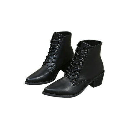 Eloshman Women Breathable Pointed Toe Dress Boot Work Fashion Ankle Boots Chunky Heel Booties Black 5
Eloshman Women Breathable Pointed Toe Dress Boot Work Fashion Ankle Boots Chunky Heel Booties Black 5