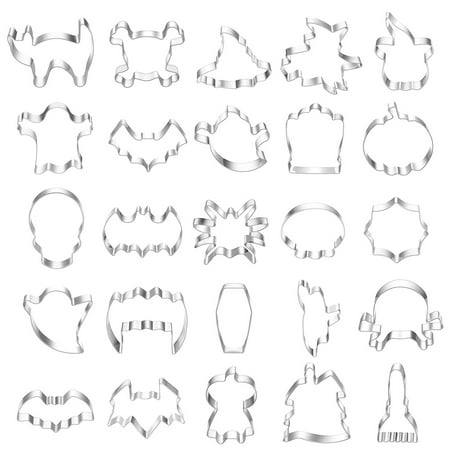 TINYSOME 25pcs Ha110ween Cookie Cutters Set Biscuit Molds for Baking Pumpkin Ghost for Ca
TINYSOME 25pcs Ha110ween Cookie Cutters Set Biscuit Molds for Baking Pumpkin Ghost for Ca