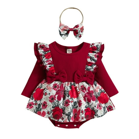 Paille Infant Crew Neck Bow Tie Romper Casual Swing Jumpsuit Dress Party Dresses Red 70cm
Paille Infant Crew Neck Bow Tie Romper Casual Swing Jumpsuit Dress Party Dresses Red 70cm