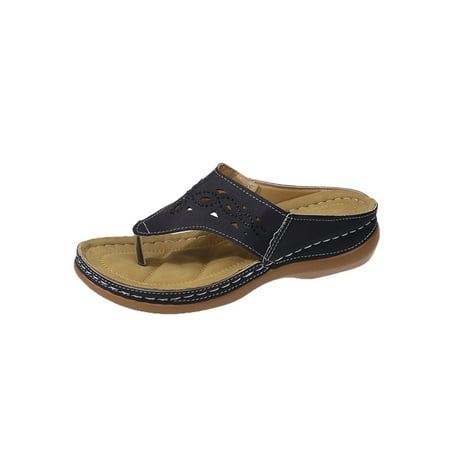 Gomelly Women s Sandals Comfortable Flip Flops for Women with Arch Support Summer Casual Wedge Sandals Black 7.5
Gomelly Women s Sandals Comfortable Flip Flops for Women with Arch Support Summer Casual Wedge Sandals Black 7.5