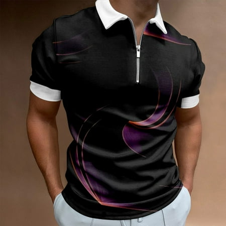 TKing Fashion Mens Shirts Work Clothes Creative Stripe 3D Printing Men s Short-sleeved Zip Shirt Shirts For Men(Purple M)
TKing Fashion Mens Shirts Work Clothes Creative Stripe 3D Printing Men s Short-sleeved Zip Shirt Shirts For Men(Purple M)