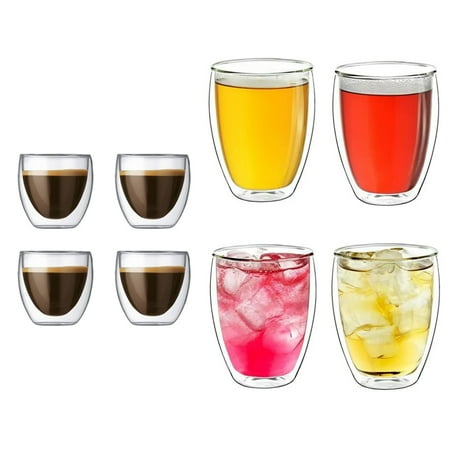 Changm Double Wall Insulated Glasses Clear Glassware 2.5 oz /80ml and 12oz/350ml Each (Set of 8 glass)
Changm Double Wall Insulated Glasses Clear Glassware 2.5 oz /80ml and 12oz/350ml Each (Set of 8 glass)
