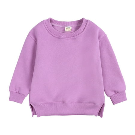 Children Boys Girls Fleece Hoodie Solid Color Crewneck Long-Sleeved T-Shirt Newborn Hoodies Go with for 6M-6T
Children Boys Girls Fleece Hoodie Solid Color Crewneck Long-Sleeved T-Shirt Newborn Hoodies Go with for 6M-6T