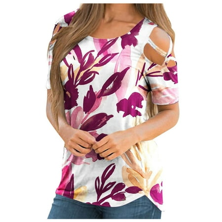 Women Casual Print Splice Cross Strap Short Sleeve T Shirt Round Neck Blouse Loose Top Womens Cold Gear Long Sleeve Space Sport Top Women Womens Shirt Long Sleeve T Shirt Women under Scrubs Work
Women Casual Print Splice Cross Strap Short Sleeve T Shirt Round Neck Blouse Loose Top Womens Cold Gear Long Sleeve Space Sport Top Women Womens Shirt Long Sleeve T Shirt Women under Scrubs Work