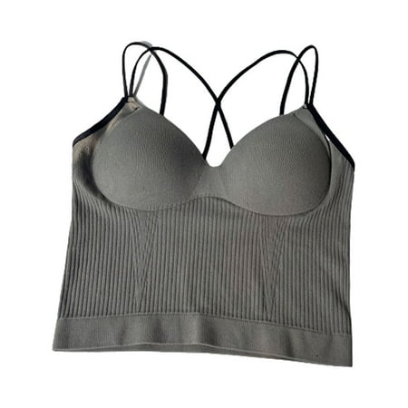 Crisscross Back Sports Bra for Women Push Up Sports Bra Yoga Gym Running Workout Crop Top Medium Impact Shallow gray,G124307 
Crisscross Back Sports Bra for Women Push Up Sports Bra Yoga Gym Running Workout Crop Top Medium Impact Shallow gray,G124307