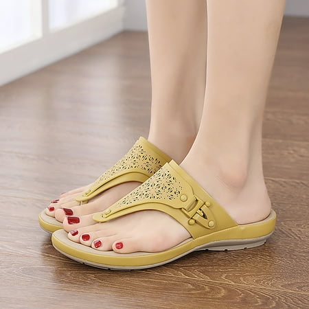 ZHELIYO Women s sandals Women Summer Solid Color Slip On Casual Open Toe Wedges Comfortable Beach Shoes Sandals Slippers Yellow 8.5
ZHELIYO Women s sandals Women Summer Solid Color Slip On Casual Open Toe Wedges Comfortable Beach Shoes Sandals Slippers Yellow 8.5
