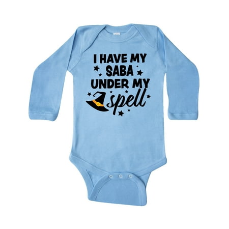 Inktastic I Have My Saba Under My Spell with Cute Witch Hat Gift Baby Boy or Baby Girl Long Sleeve Bodysuit 
Inktastic I Have My Saba Under My Spell with Cute Witch Hat Gift Baby Boy or Baby Girl Long Sleeve Bodysuit