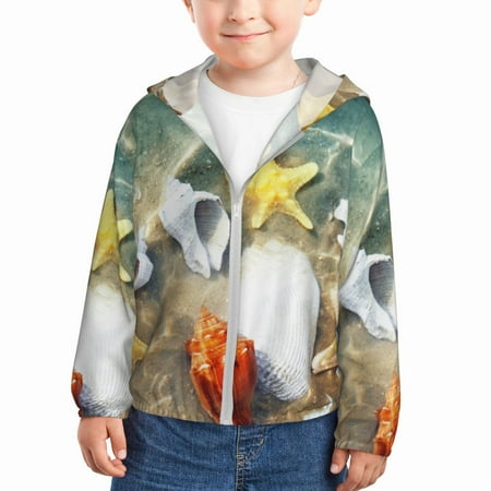 Ocsxa Seashell On The Beach Print Kids Active Zipper Sun Protection Jacket Boys Girls Hooded Cooling Shirt-3 Years
Ocsxa Seashell On The Beach Print Kids Active Zipper Sun Protection Jacket Boys Girls Hooded Cooling Shirt-3 Years
