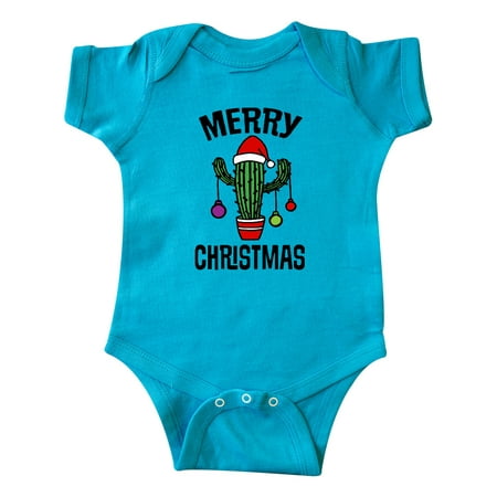 Inktastic Merry Christmas Cactus Cute Gift Baby Boy or Baby Girl Bodysuit