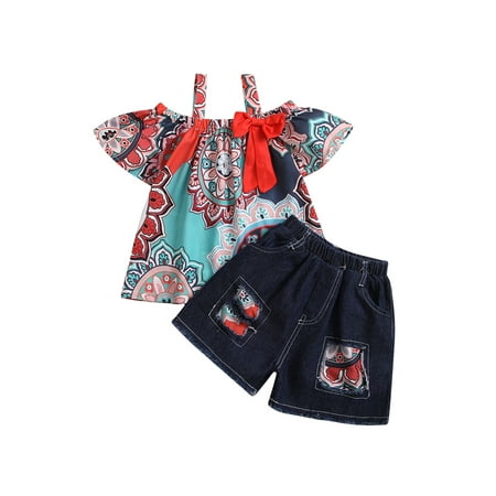 Inevnen Toddler Baby Girl Clothes Off Shoulder Ruffles Sleeve Tops Ripped Denim Jeans Short Outfits
Inevnen Toddler Baby Girl Clothes Off Shoulder Ruffles Sleeve Tops Ripped Denim Jeans Short Outfits