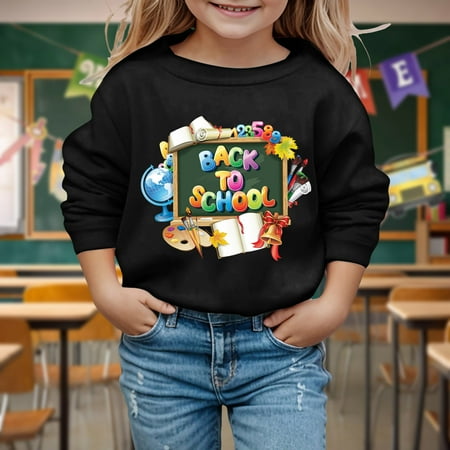 CHAOLEI Back To School Season Girls Sweatshirt Winter Long Sleeve Warm Comfortable Top Fashion Cartoon Printing -Black 8-10 Years
CHAOLEI Back To School Season Girls Sweatshirt Winter Long Sleeve Warm Comfortable Top Fashion Cartoon Printing -Black 8-10 Years