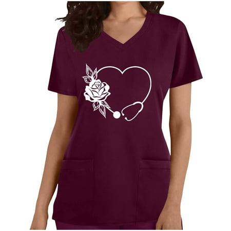 Women s Casual Loose Scrub_Tops Clearance V Neck Nurse Uniform with Pockets T Shirt 2023 Summer Tunic Vintage Woman Work Blouses Stethoscope Graphic Pattern Tees Short Sleeve Western Shirts Wine XXL
Women s Casual Loose Scrub_Tops Clearance V Neck Nurse Uniform with Pockets T Shirt 2023 Summer Tunic Vintage Woman Work Blouses Stethoscope Graphic Pattern Tees Short Sleeve Western Shirts Wine XXL