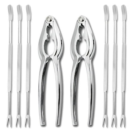 8 Piece Seafood Tool Kit Stainless Steel Crab Leg Cracker and Forks Nut Cracker Set Shellfish Sheller
8 Piece Seafood Tool Kit Stainless Steel Crab Leg Cracker and Forks Nut Cracker Set Shellfish Sheller
