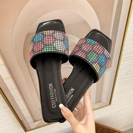 Holiday Savings 2022! Rourlinge Women s Fashion Shiny Flower Sandals Summer Flat Heel Slippers Casual Shoes Black 39
Holiday Savings 2022! Rourlinge Women s Fashion Shiny Flower Sandals Summer Flat Heel Slippers Casual Shoes Black 39