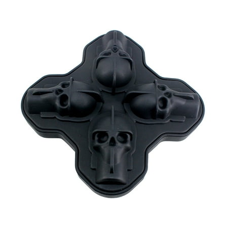 3D Skull Ice Mold Food Grade Flexible Silicone Tray 4 Grid Skull Ice Cubes Trays for Jelly Candy Chocolate Mold Halloween Gift fo
3D Skull Ice Mold Food Grade Flexible Silicone Tray 4 Grid Skull Ice Cubes Trays for Jelly Candy Chocolate Mold Halloween Gift fo