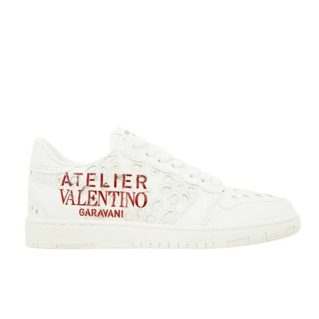 

Valentino Garavani Women s Atelier San Gallo Leather Sneakers White