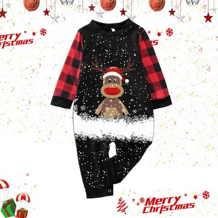 Fashion Baby Pajamas For Christmas Family Matching Pajamas Cute Big Headed Deer Print Pjs Plaid Long Sleeve Tops And Pants Soft Casusal Holiday Sleepwear
Fashion Baby Pajamas For Christmas Family Matching Pajamas Cute Big Headed Deer Print Pjs Plaid Long Sleeve Tops And Pants Soft Casusal Holiday Sleepwear