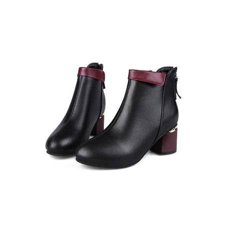 Rotosw Women Block Heels Bootie Round Toe Ankle Boots Chunky Heel Booties Anti-Slip Back Zip Dress Boot Office Comfort Black with Warm Lined 6.5
Rotosw Women Block Heels Bootie Round Toe Ankle Boots Chunky Heel Booties Anti-Slip Back Zip Dress Boot Office Comfort Black with Warm Lined 6.5