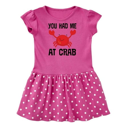 Inktastic Funny Crab Gift Outfit Gift Baby Girl Dress