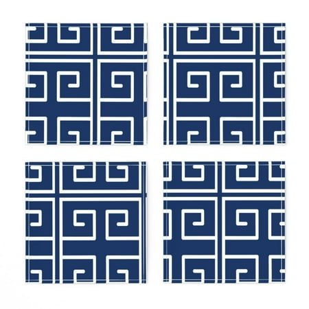 Linen Cotton Canvas Cocktail Napkins (Set of 4) - Greek Key Navy Geometric Lines Midcentury Modern Blue White Print Cloth Cocktail Napkins by Spoonflower
Linen Cotton Canvas Cocktail Napkins (Set of 4) - Greek Key Navy Geometric Lines Midcentury Modern Blue White Print Cloth Cocktail Napkins by Spoonflower