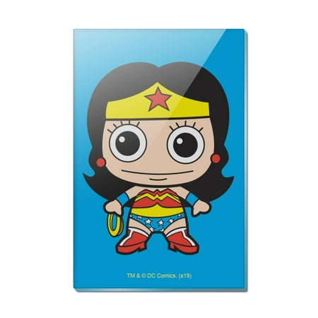 Wonder Woman Cute Chibi Rectangle Acrylic Fridge Refrigerator Magnet