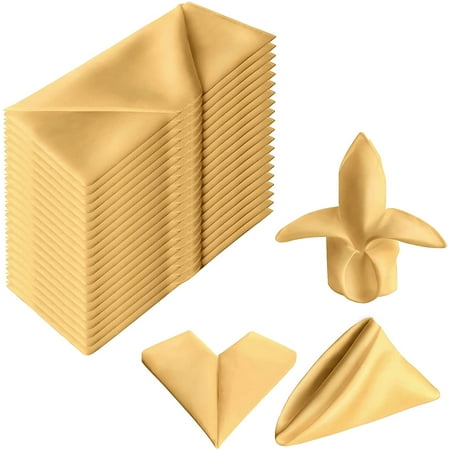 20 Pieces Cloth Napkins 20 x 20 Inches Square Satin Dinner Napkins Soft Dinner Napkin with Hemmed Edges Washable Cloth Napkins for Parties Weddings Holiday Dinner Decoration (Gold 20 x 20 inches)
20 Pieces Cloth Napkins 20 x 20 Inches Square Satin Dinner Napkins Soft Dinner Napkin with Hemmed Edges Washable Cloth Napkins for Parties Weddings Holiday Dinner Decoration (Gold 20 x 20 inches)