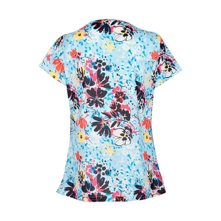 JeashCHAT Womens Scrub Tops Floral Print Short Sleeve V-Neck Workwear Uniform T-Shirt Tops with Pocket
JeashCHAT Womens Scrub Tops Floral Print Short Sleeve V-Neck Workwear Uniform T-Shirt Tops with Pocket