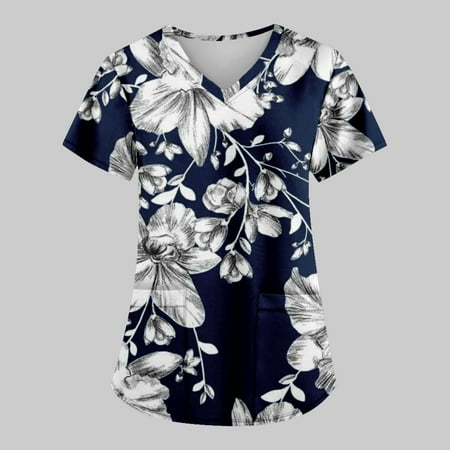 Scrub Top for Women Performance V-Neck Medical Scrub Stretch Tops Short Sleeve Breathable Workwear Tee with Pockets Clearance Sale Blue
Scrub Top for Women Performance V-Neck Medical Scrub Stretch Tops Short Sleeve Breathable Workwear Tee with Pockets Clearance Sale Blue
