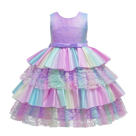 Aompmsdx Child Girls Sleeveless Lace Ruffles Bowknot Pageant Dress Birthday Party Kids Rainbow Gown Princess Dressbaby
Aompmsdx Child Girls Sleeveless Lace Ruffles Bowknot Pageant Dress Birthday Party Kids Rainbow Gown Princess Dressbaby
