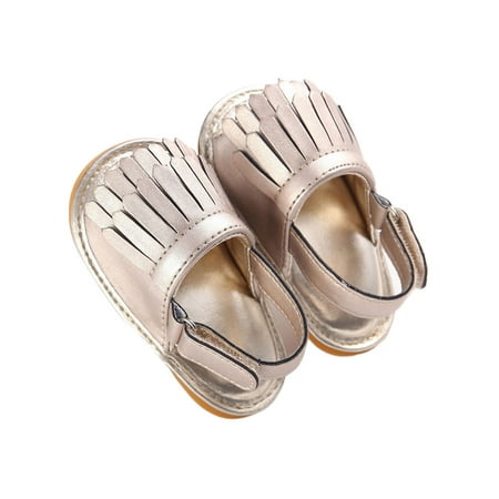Woobling Newborn Crib Shoes Tassel Sandals Ankle Strap Flat Sandal Dress First Walkers Lightweight Summer Non-Slip Light Golden PU Upper 18-24 months
Woobling Newborn Crib Shoes Tassel Sandals Ankle Strap Flat Sandal Dress First Walkers Lightweight Summer Non-Slip Light Golden PU Upper 18-24 months