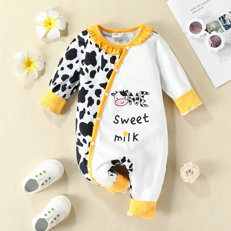 Hunpta Toddler Kids Infant Girls Boys Cartoon Cow Letters Prints Long Sleeves Romper Jumpsuit Outfits
Hunpta Toddler Kids Infant Girls Boys Cartoon Cow Letters Prints Long Sleeves Romper Jumpsuit Outfits
