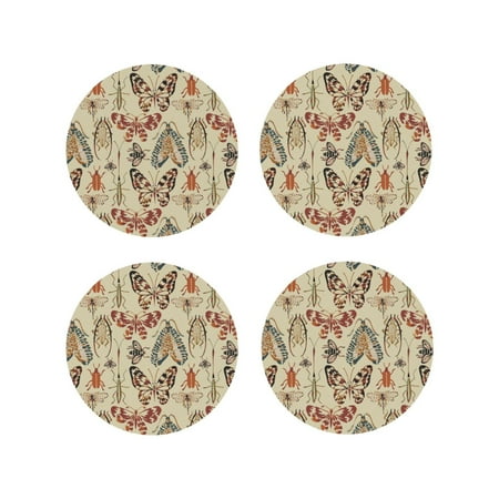 Yiaed Watercolor Insects Print Leather Coasters for Drinks - Cup Coasters Coffee Table Kitchen Table Bar Home & Office Gifts Handmade Drink Coasters-Round Shape
Yiaed Watercolor Insects Print Leather Coasters for Drinks - Cup Coasters Coffee Table Kitchen Table Bar Home & Office Gifts Handmade Drink Coasters-Round Shape