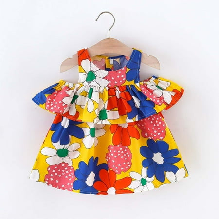 KONBECA Toddler Girl Outfits Princess Dresses Baby Girls Floral Print Cotton Ruffled Drop Shoulder Casual Dress Cotton Dresses Yellow (2-3 Years)
KONBECA Toddler Girl Outfits Princess Dresses Baby Girls Floral Print Cotton Ruffled Drop Shoulder Casual Dress Cotton Dresses Yellow (2-3 Years)