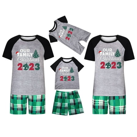 Penkiiy Matching Family Pajamas Christmas Pajamas for Family Xmas Matching Sets Short Sleeve Shirts and Plaid Shorts Santa Christmas Tree Sleepwear Two-piece Sets Gray 3-6 Months
Penkiiy Matching Family Pajamas Christmas Pajamas for Family Xmas Matching Sets Short Sleeve Shirts and Plaid Shorts Santa Christmas Tree Sleepwear Two-piece Sets Gray 3-6 Months