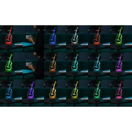 Shxx 3d Guitar Illusion Lamp Night Light For Bedroom 16 Colors Changing Smart Touch Remote Control 3d9l-335
Shxx 3d Guitar Illusion Lamp Night Light For Bedroom 16 Colors Changing Smart Touch Remote Control 3d9l-335