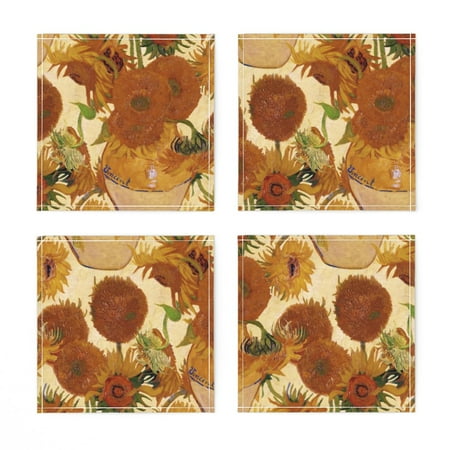 Linen Cotton Canvas Cocktail Napkins (Set of 4) - Van Sunflowers Yellow Gold Green Orange Floral Flowers Funky Print Cloth Cocktail Napkins by Spoonflower
Linen Cotton Canvas Cocktail Napkins (Set of 4) - Van Sunflowers Yellow Gold Green Orange Floral Flowers Funky Print Cloth Cocktail Napkins by Spoonflower