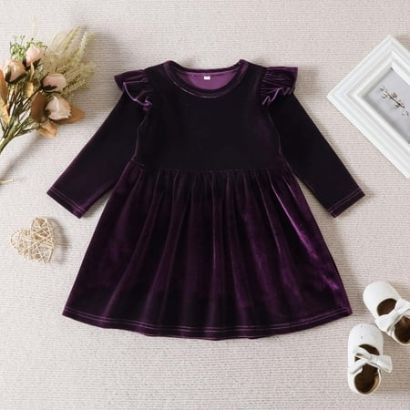 YWDJ Girls Maxi Casual Dresses Baby Girls Sweet Long Sleeve Round-Neck Flock Macrame Solid Color Princess Dress Purple 12-18 Months
YWDJ Girls Maxi Casual Dresses Baby Girls Sweet Long Sleeve Round-Neck Flock Macrame Solid Color Princess Dress Purple 12-18 Months